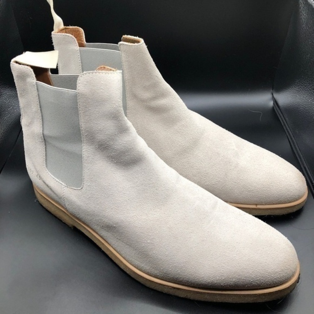 Common Projects Grey Suede Chelsea Boots